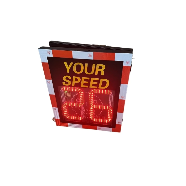 Smile and Sad Emote Slow Moving Vehicle Speed Measurement Traffic Warning Signs Solar Radar Display