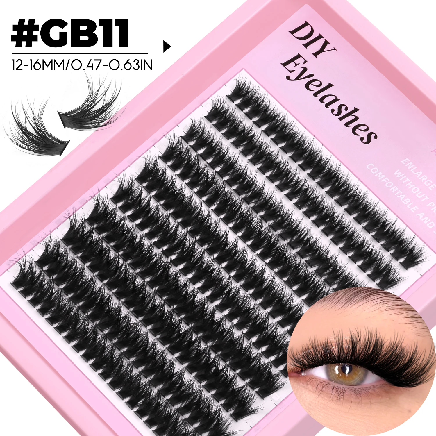 DIY Cluster Lashes Mixed Tray Natural Volume