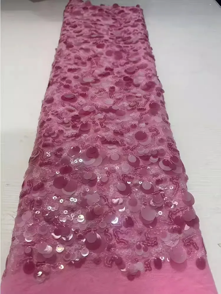 1-ヤード高級ガーゼ生地円形ランダムパターンスパンコール刺繍テラス-diy-ウェディングドレスチャイナドレス素材生地ドレス用