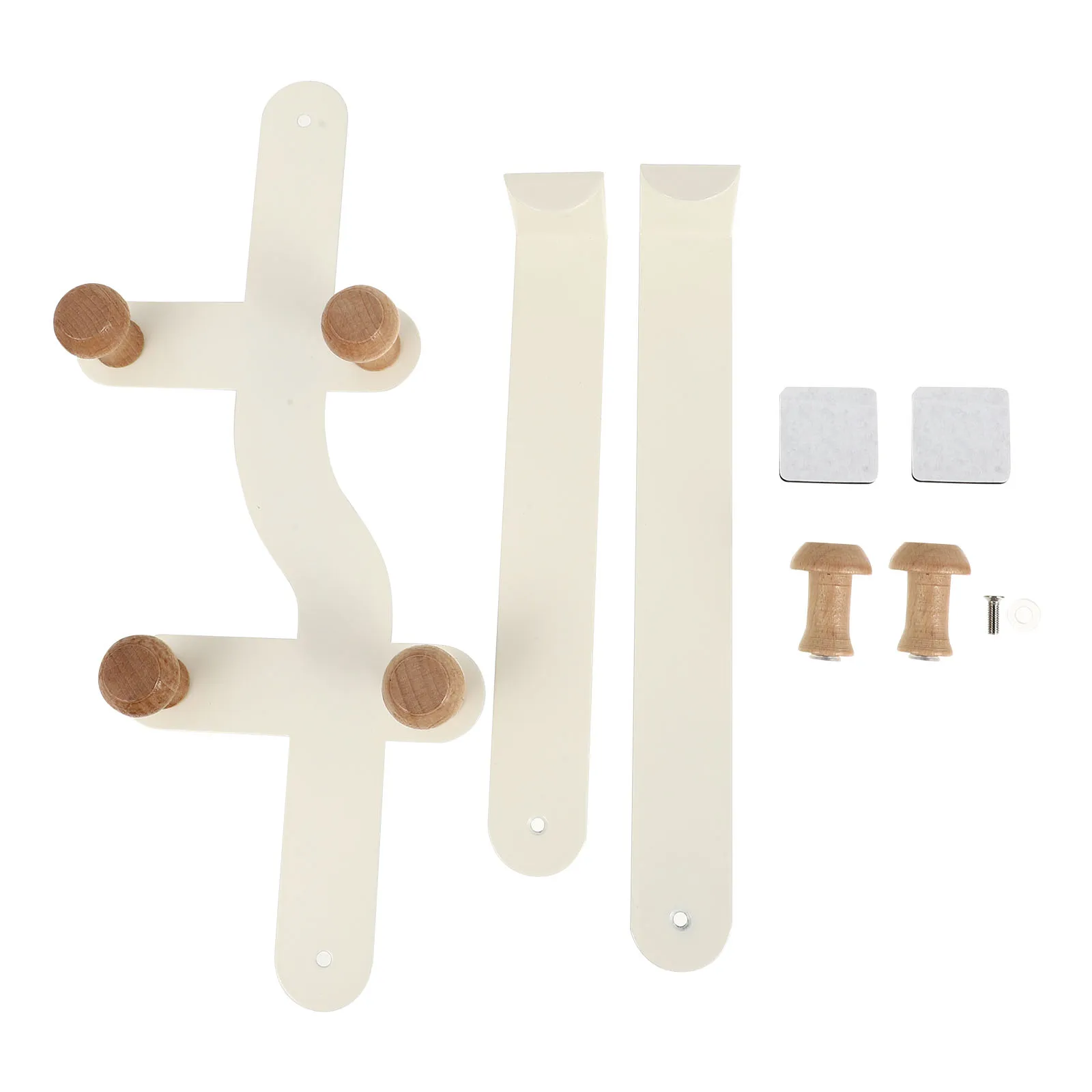 

Wooden Hooks over Door Coat Rack Organizer Metal Mount White Storage Strong Door Hanger Utensil Holder Multi Functional