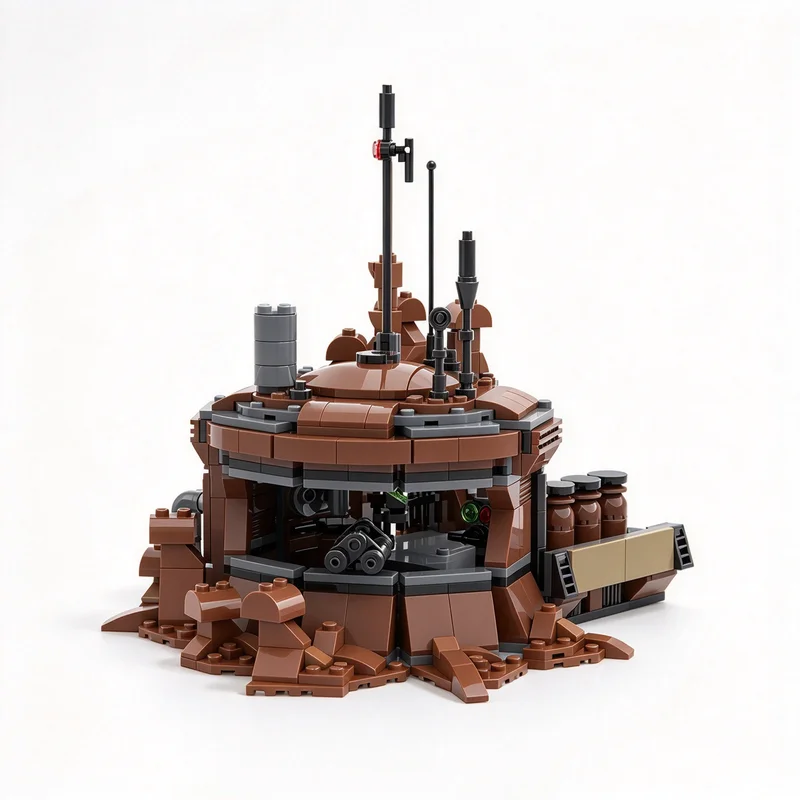 759PCS MOC Pipeline Control Bunker OLD VERSION Sci Fi Outpost Building Model Building Blocks DIY Assembly Gifts Adults Desktop