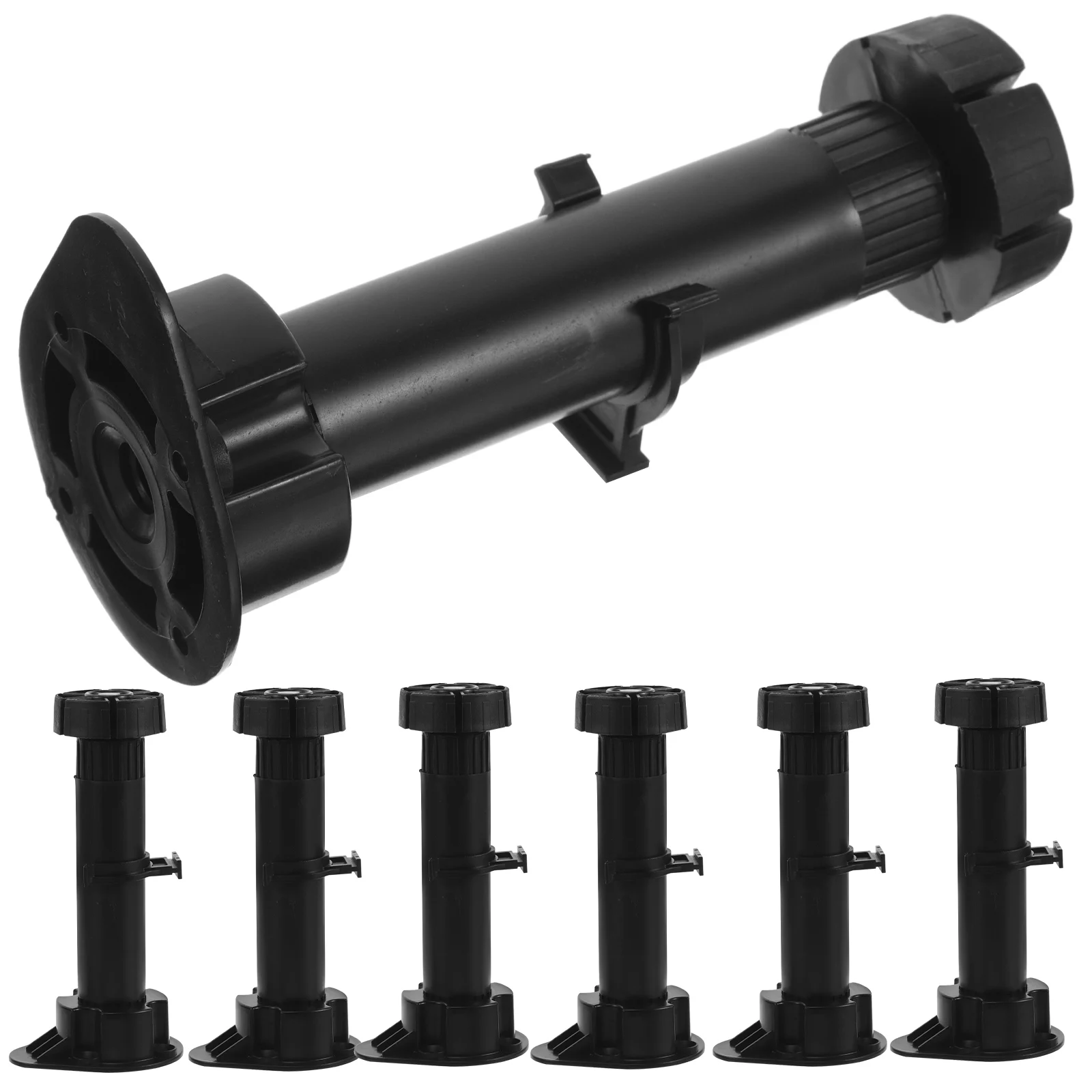 

12pcs Cabinet Leg Support Feet Adjustable Height Durable PP Antislip Stable Heavy Duty Furniture Bed Frame Table Legs Levelers