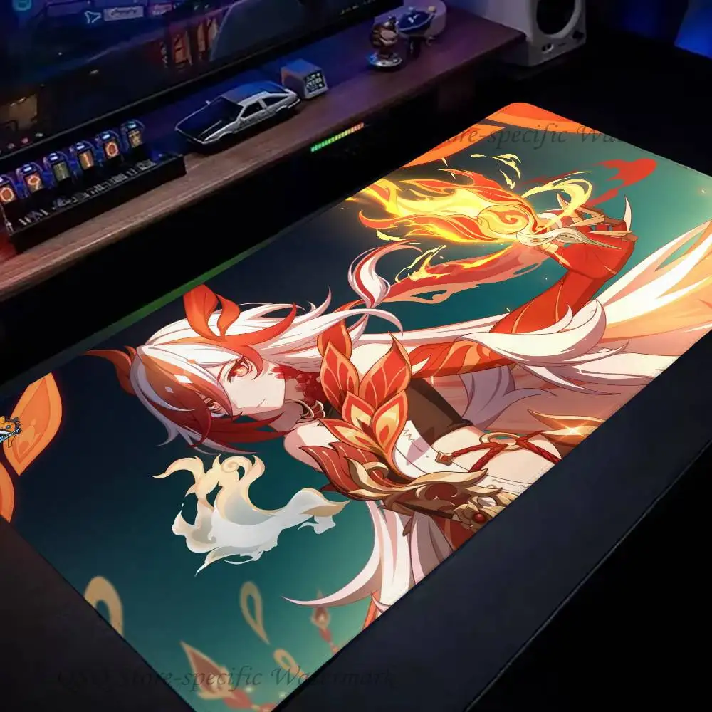 Fu Hua Anime Game Honkai Star Rail Mousepad Non-slip Suitable For Office Computers Laptops E-sports Game Desk Mats XXL Keyboard