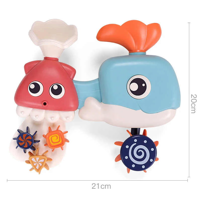 Jouets de bain pour enfants, baignoire, douche, baleine, roue à eau, vaporisateur, jeu d'eau d'été