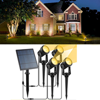 Solar Power Spot Lights Outdoor Safety Landscape Lawn Lamp IP65 Waterproof for Garden Yard Pathway Garage Driveway Porch Walkway