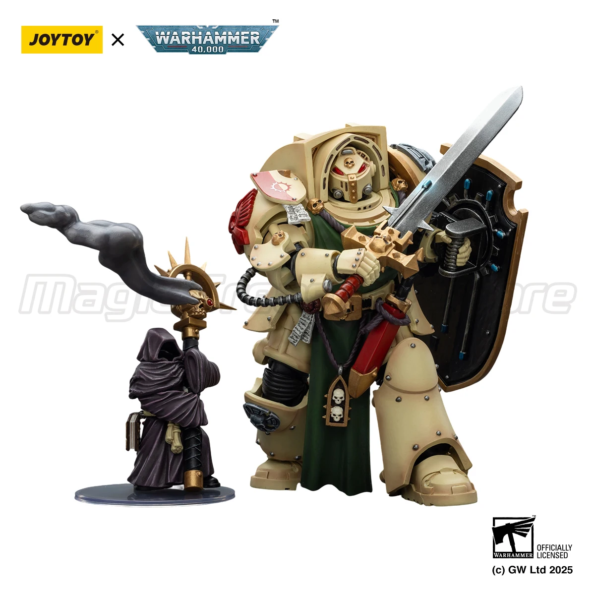 

【MT】Доставка в течение 24 часов JOYTOY Warhammer 40K Dark Angels Deathwing Knight 2 Power Sword Storm Shield and Watcher in The Dark 1/18
