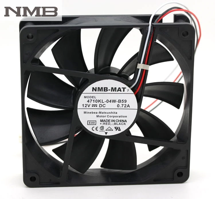 

For NMB 4710KL-04W-B59 12V 0.72A 12025 120*120*25MM 3 line to stop alarm fan