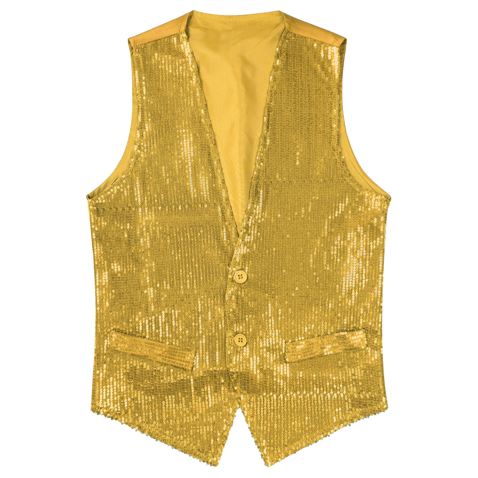 Mens Womens Jazz Hip-hop Street Dance Tank Tops Vest Sparkling Sequin Waistcoat Formal Party Club Stage Performance Costume