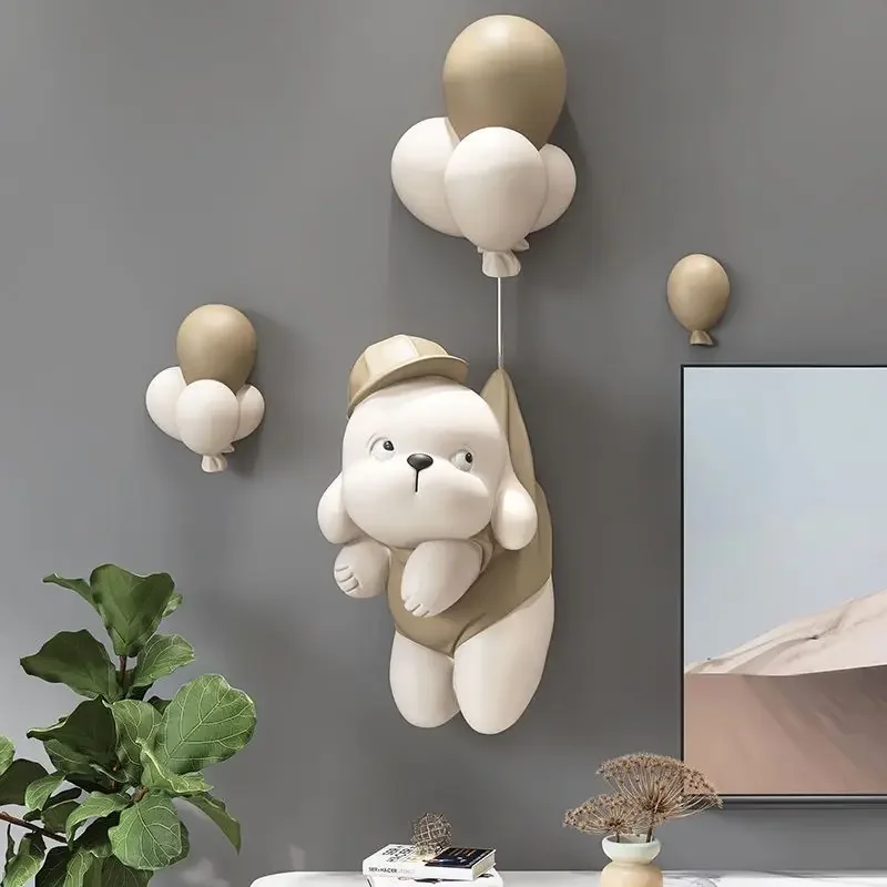 Creative Space Rabbit Resin Wall Decoration Living Room TV Sofa Background Wall Hanging Pendant Dining Room Bedroom Wall Crafts