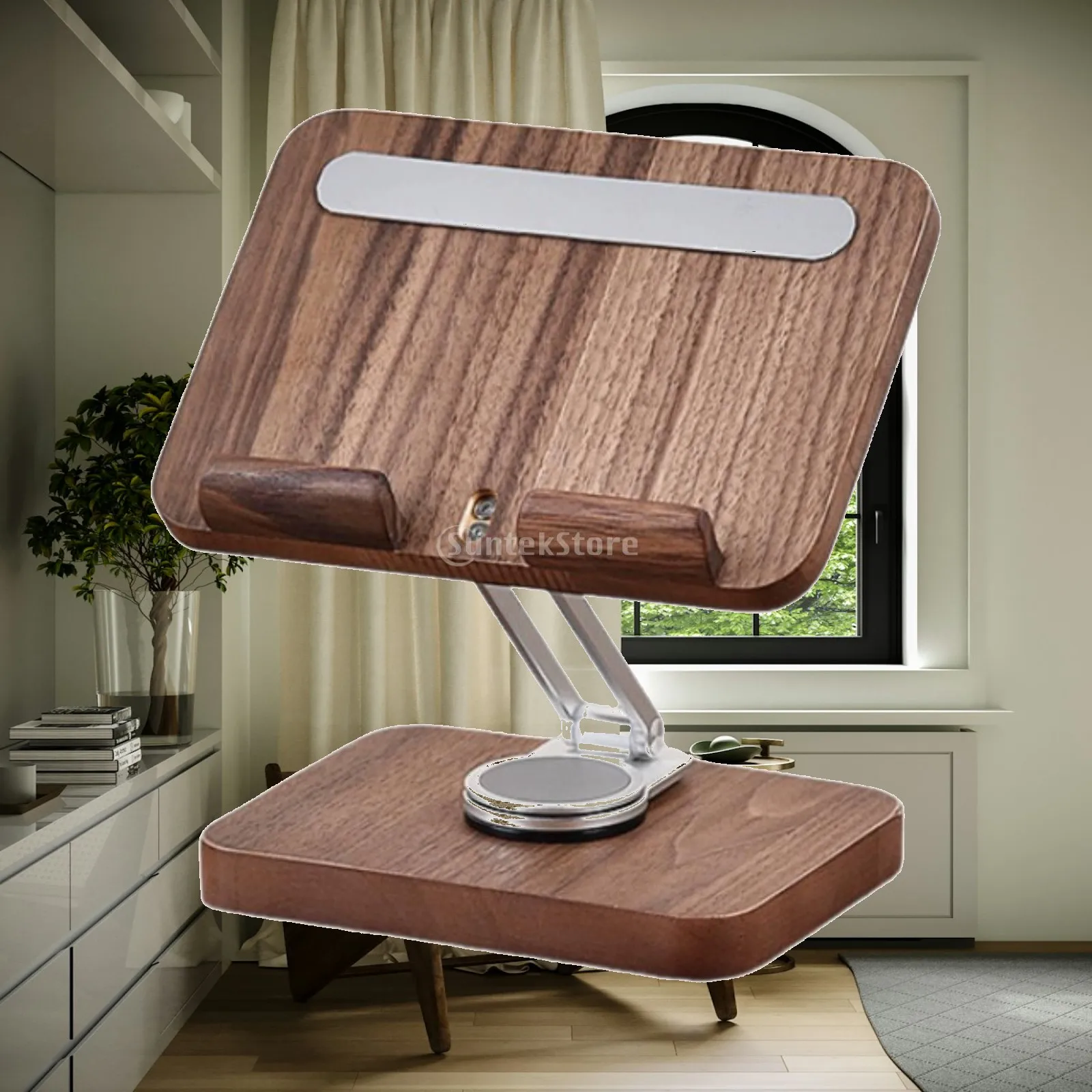 Desktop Stand with Rotating Base Portable Desktop Phone Stand Folding Tablet Holder Compact Tablet Support Long-Lasting