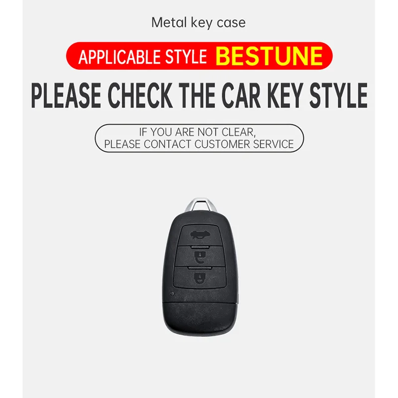 سبائك الزنك سيارة الذكية مفتاح بعيد غطاء حامي حامل قذيفة ل FAW Besturn X80 2018 2019 2020 2021 المفاتيح الملحقات #2