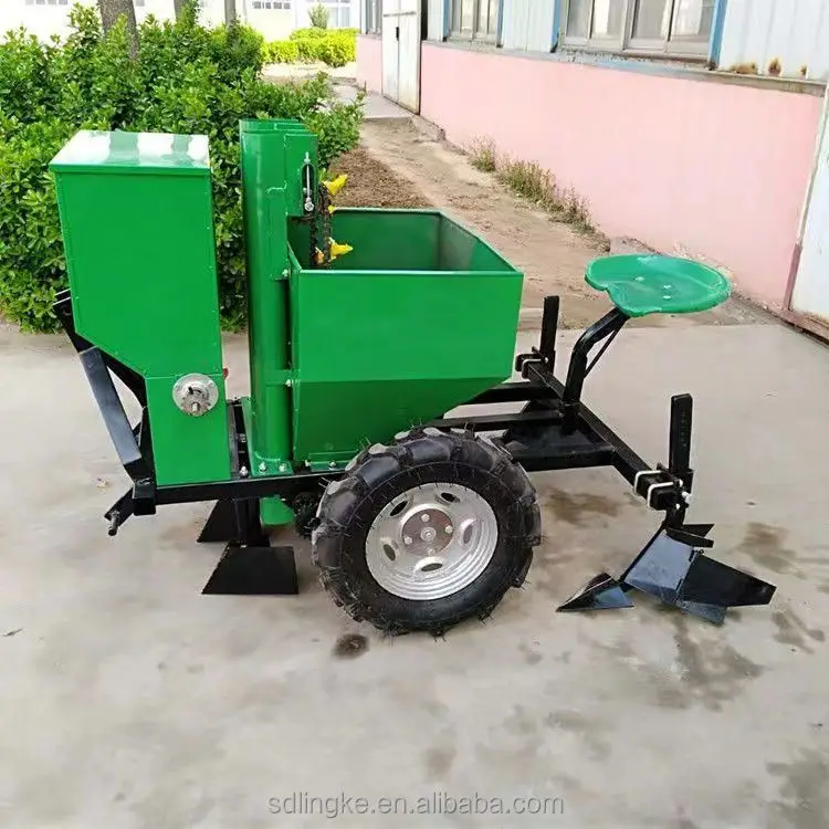 Advanced Technology Agricultural Tractor Potato Planting Machine Machinery 2 Row Planter Seeder with Fertilizing Capability