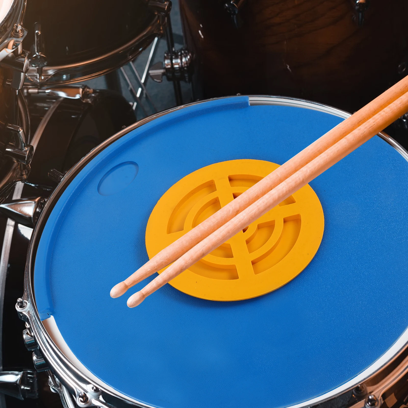 

Silent Drum Practice Pad 5 Drums 3 Cymbals Noise Reduction Rubber Shock Absorption Durable Easy Maintenance Home School Venue