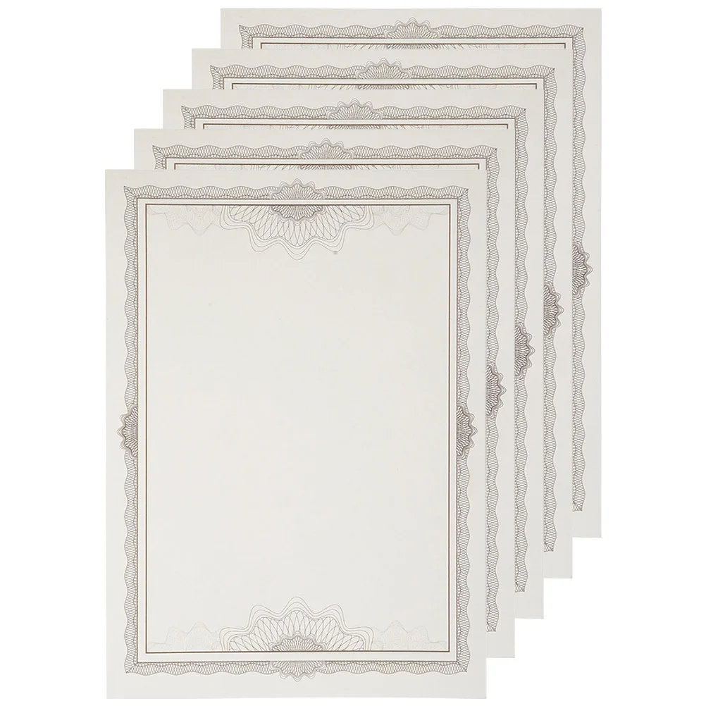 5 قطعة ورق شهادة فارغ قابل للطباعة جائزة الشرف أوراق داخلية لوازم شهادة التخرج المدرسية #6