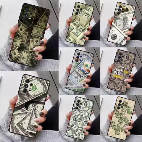 Dollars Money Phone Case For Samsung Galaxy S23 S21 S20 FE S24 S22 Ultra Note20 S10 S9 S8 Plus A40 A52 A12 A13 A53