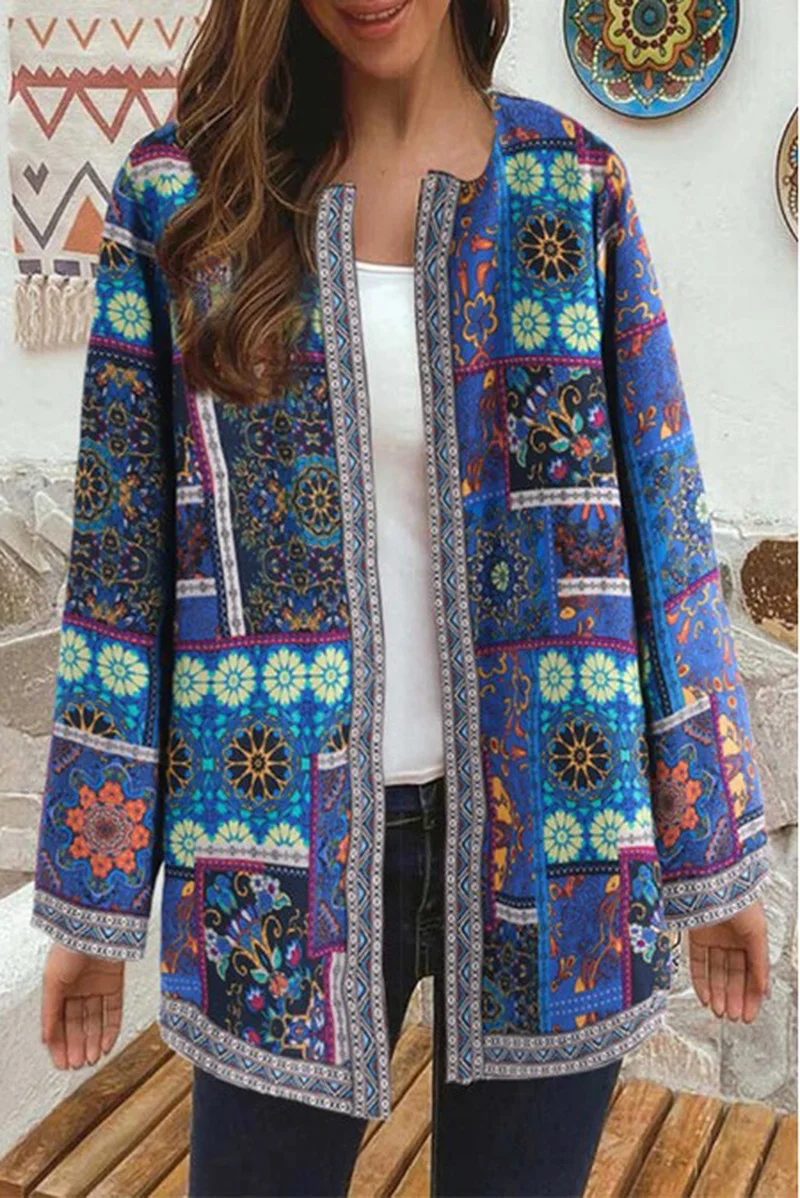 Embroidery of Flowers Outerwear Spring Autumn Jackets of National Wind Vintage Tribal Style Personality Casual Fashion Tide Coat