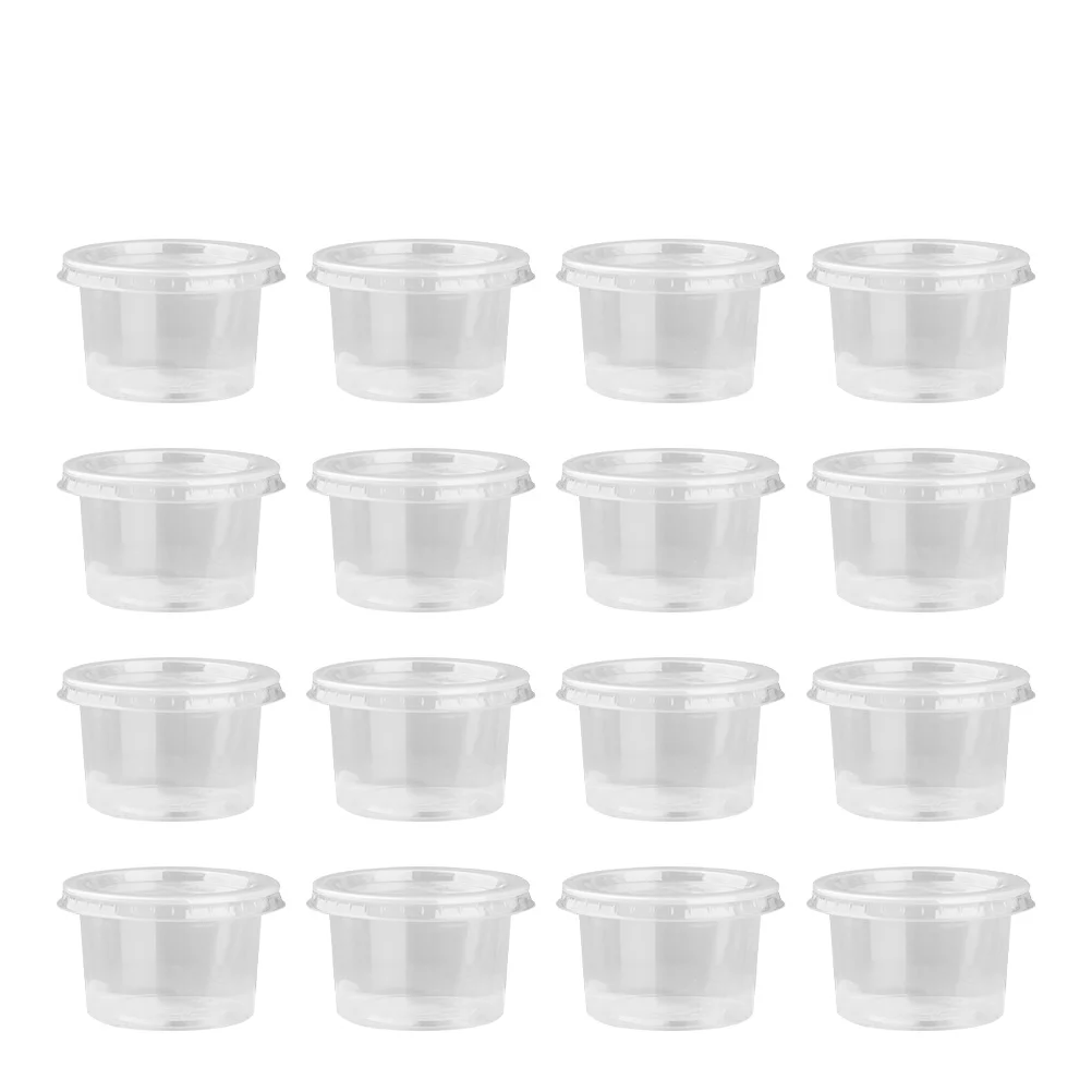 50Pcs Food Grade Plastic Clear Pudding Cup Jelly Cup Leak Proof Portion Cups With Lid Mousse Yogurt Dessert Disposable jelly cup - Image 2