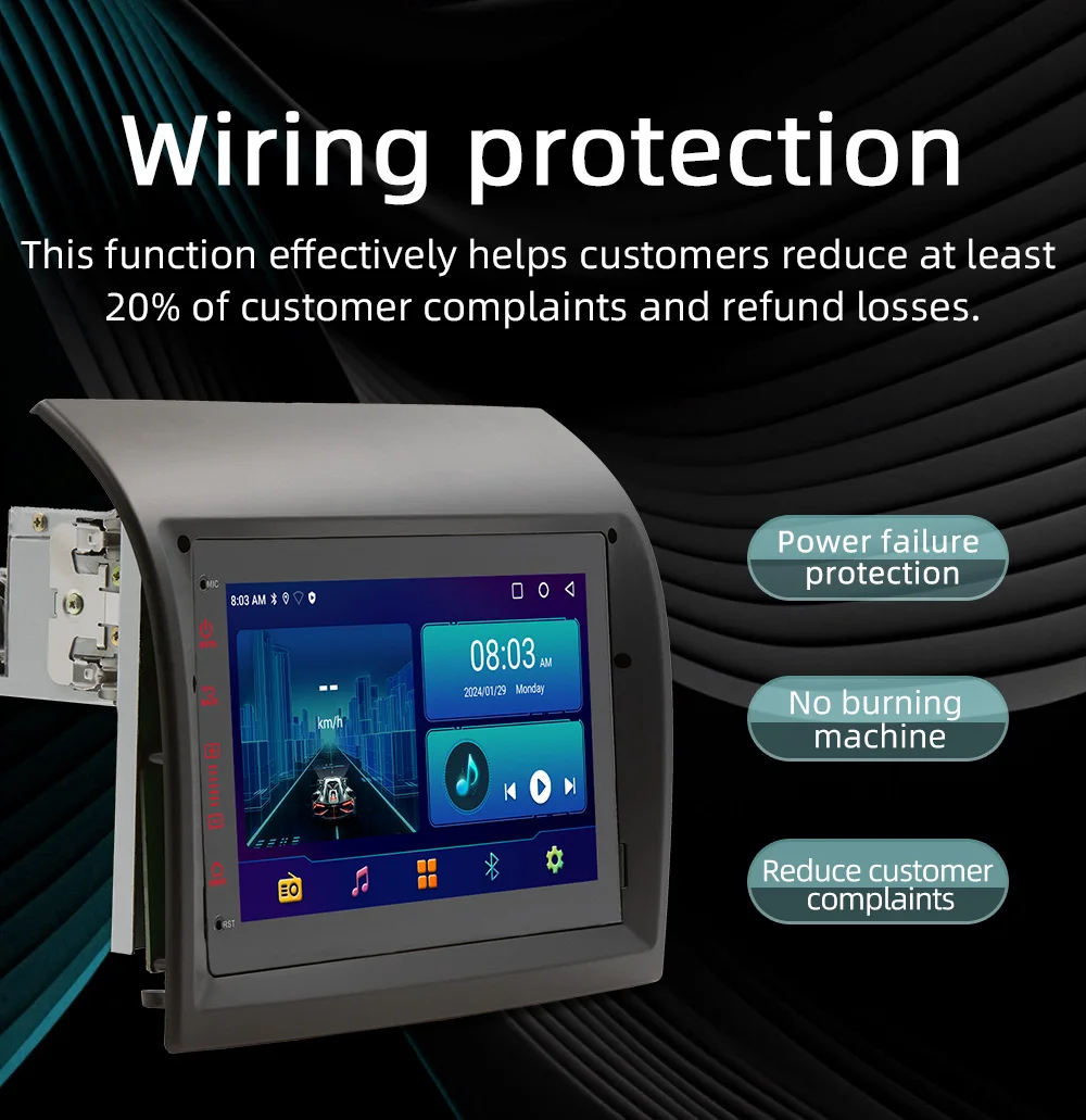 

7" Quad Octa Core Android13 Car Stereo Mirrorlink Vehicle Player for FIAT Ducato 2007~2015 Wireless Carplay WIFI GPS RDS FM