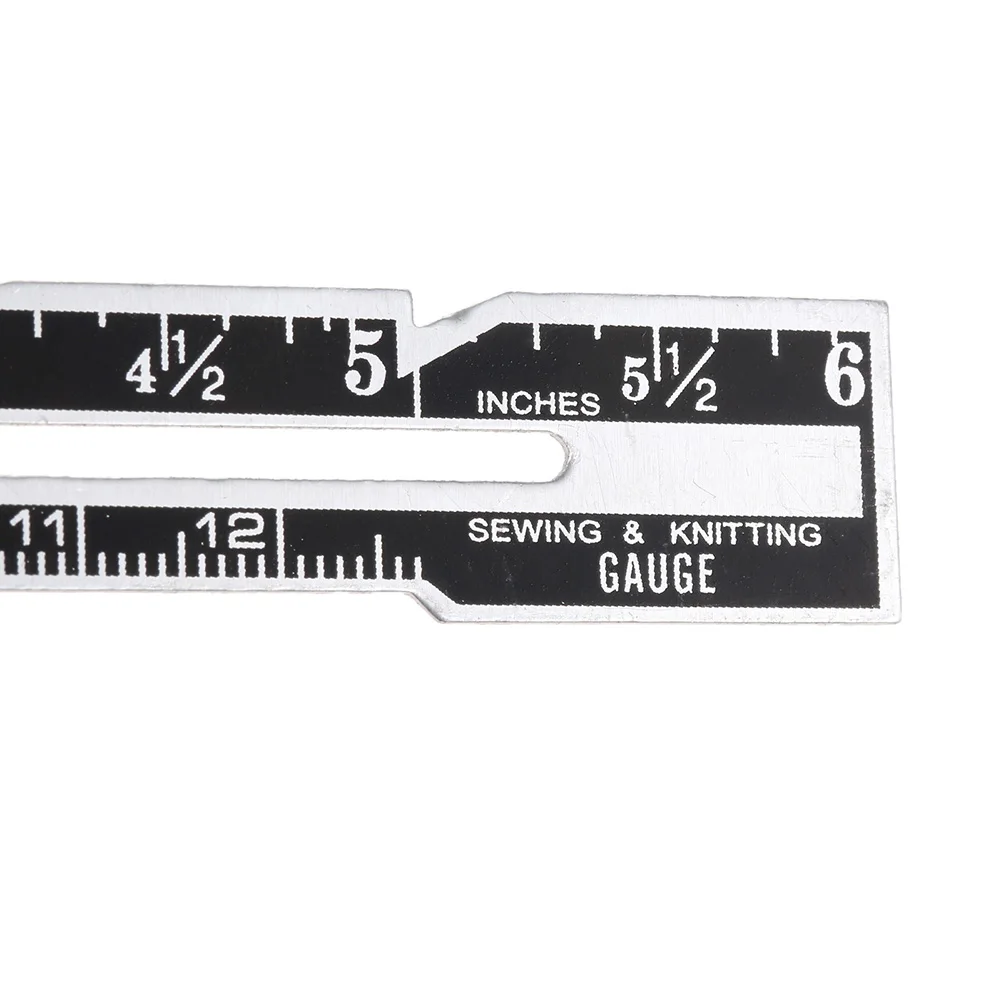 

High Quality Sewing Gauge 0.67inch Width 1PC 5.91inch Length DIY Metal+Plastic Multi-functional Knitting Projects