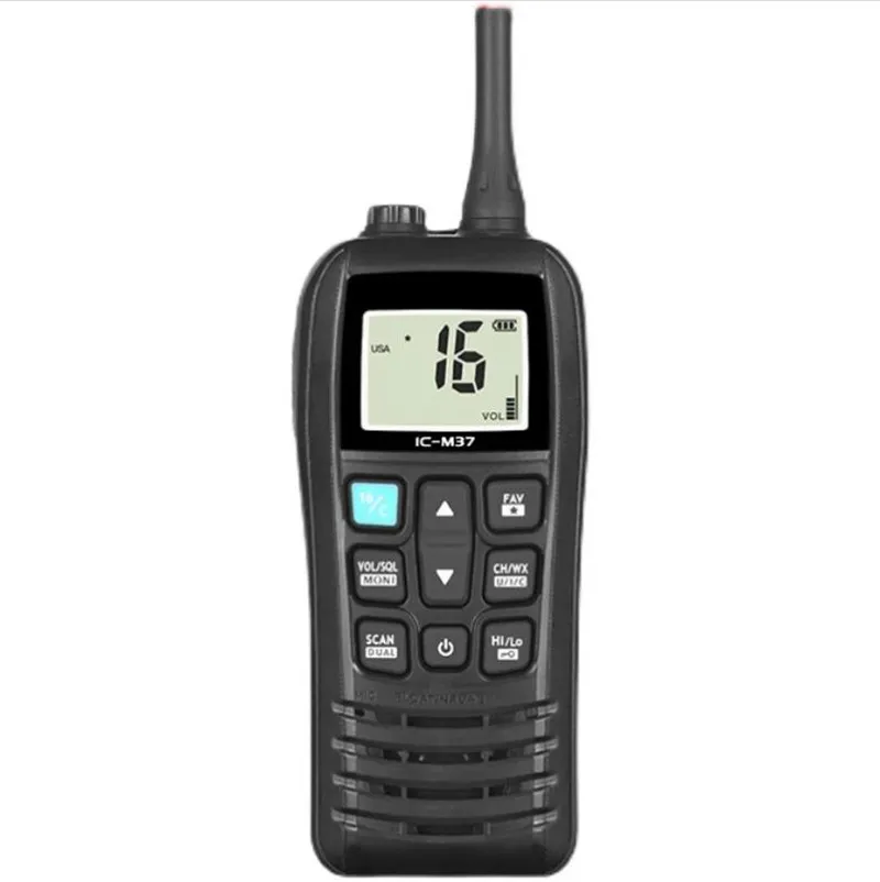 IC-M37 6W 5KM VHF Transceiver Handheld Marine Transceiver Ship Walkie Talkie VHF Radio For ICOM