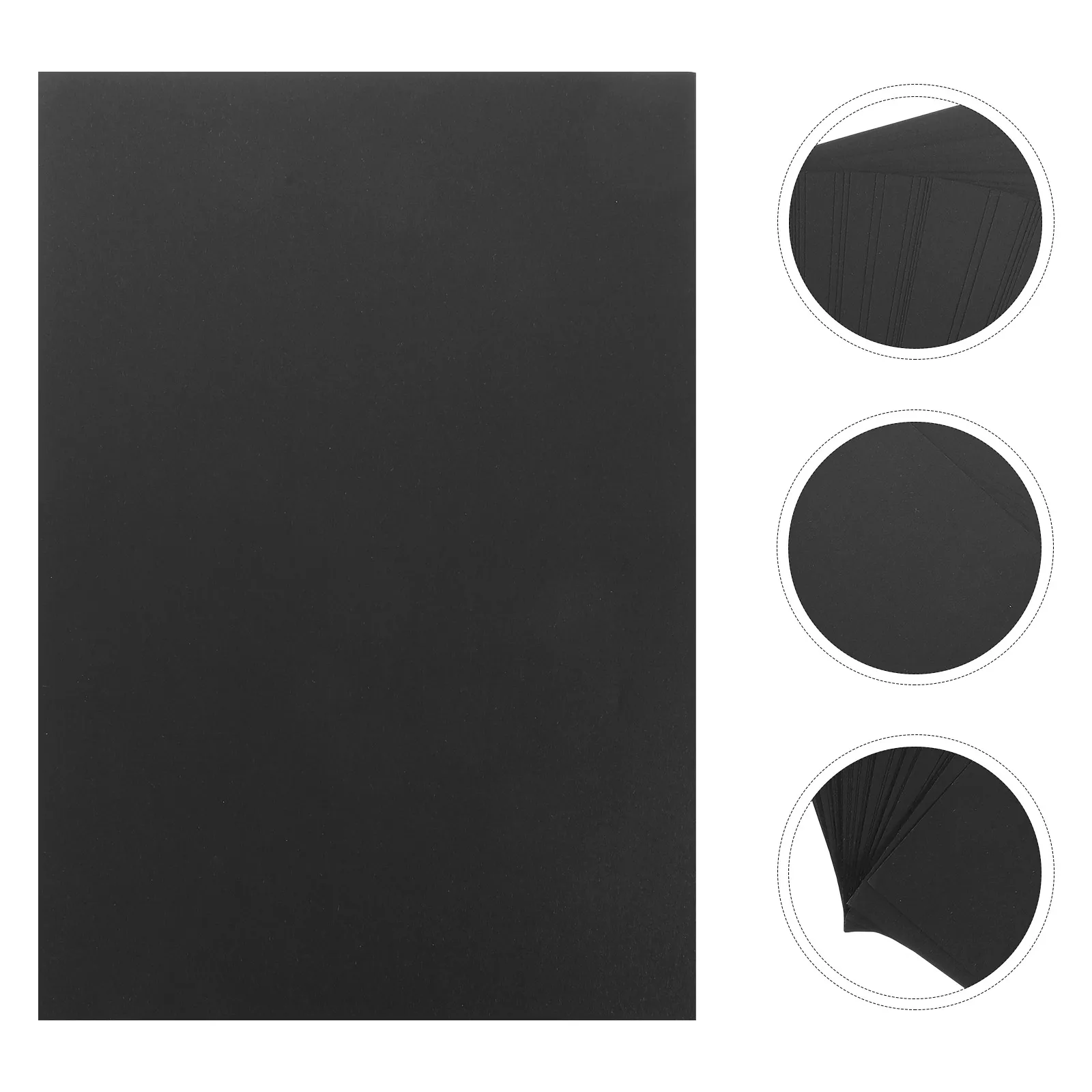 

50 Sheets Black Cardstock Paper A4 180g Thick Printable Drawing Painting Crafts Greeting Cards Supplies School Work