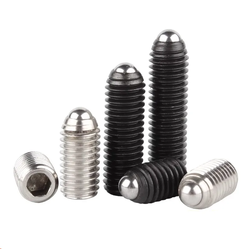 M3 M4 M5 M6 M8 M10 M12 Hex Socket Allen Spring Ball Plunger Grub Point Set Screw Bolt Black Steel/ 304 stainless steel