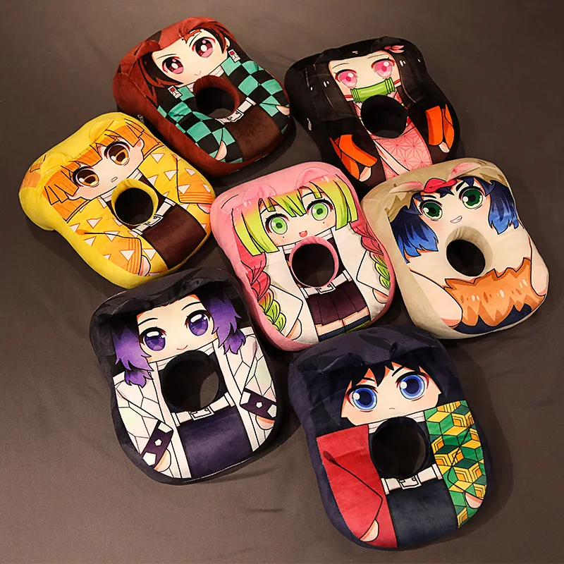 

Demon Slayer Kawaii Anime Neck Pillow Kimetsu No Yaiba Tanjirou Nezuko Shinobu Cute Cushions Birthday Gift