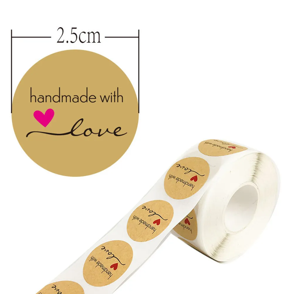 500 pcs Kraft Paper Gift Tags with Handmade Letter Design – DIY Decorative Labels for Party Balloons, Cards & Wrapping