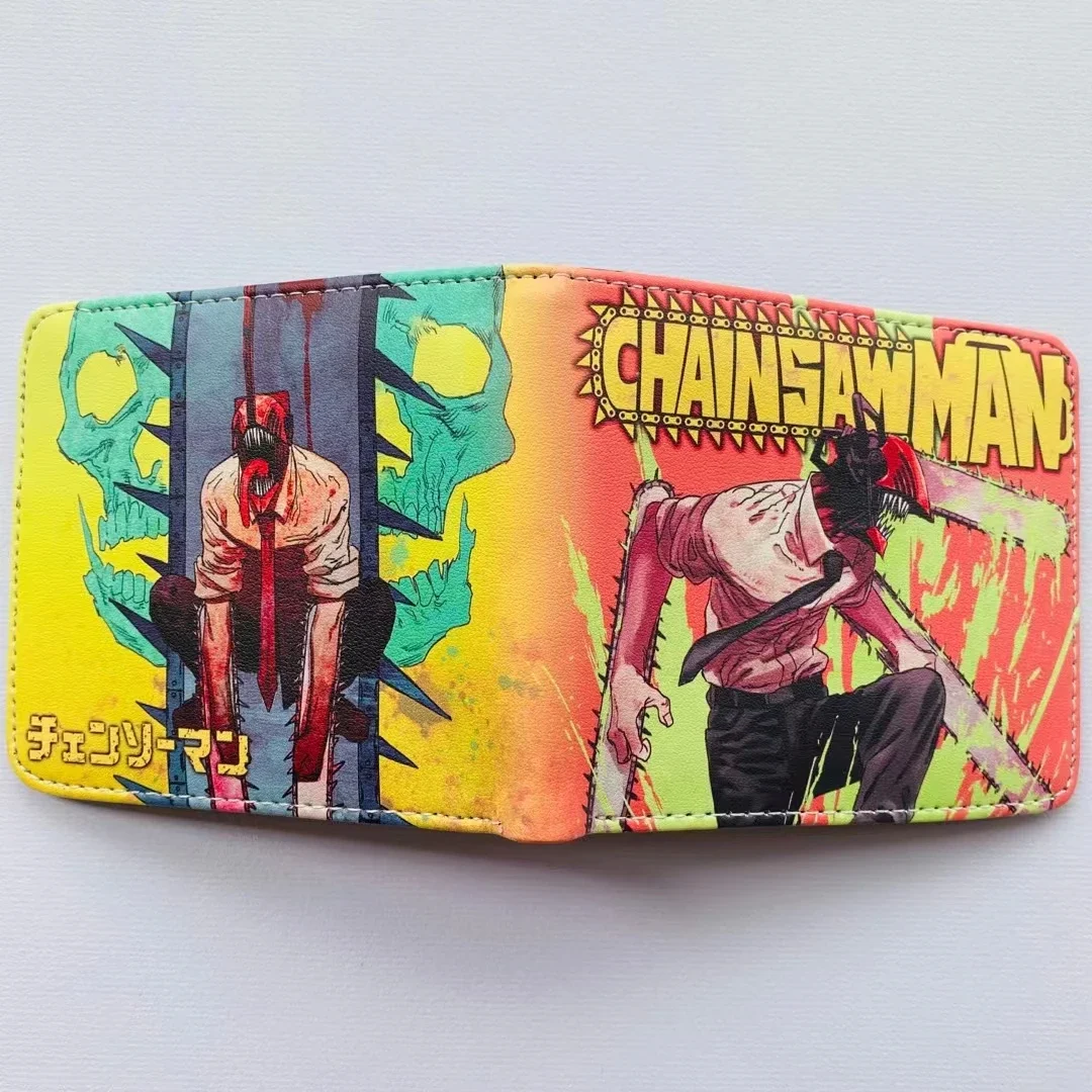 Chainsaw Man Wallets Cute Cartoon Comics Purse Student Game Wallet Credit Card Holder