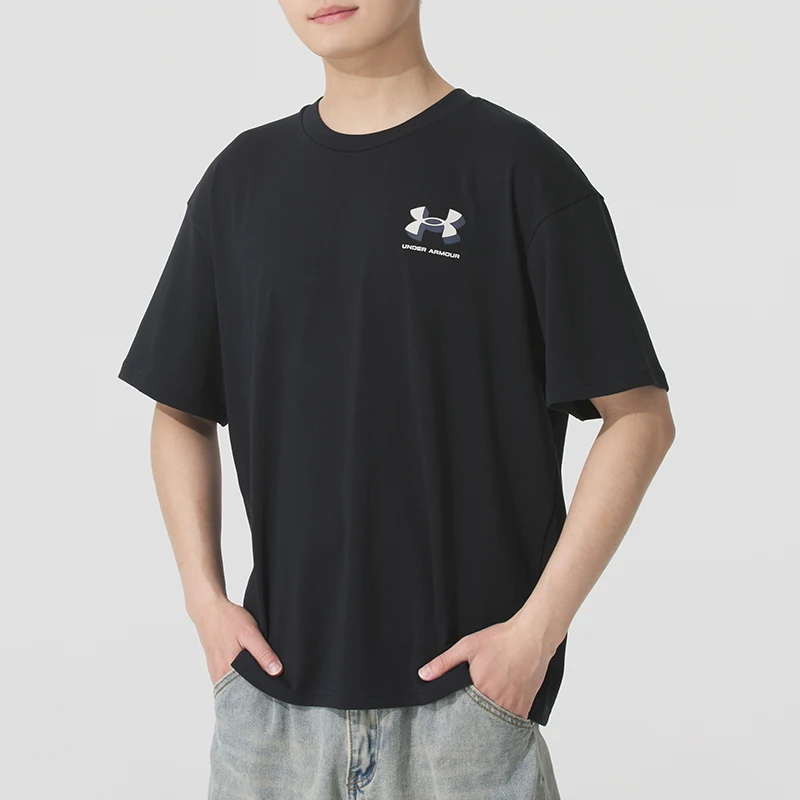under-armour-men's-t-shirt-sportswear-fitness-training-simple-soft-comfortable-top-breathable-short-sleeved-1387285-001