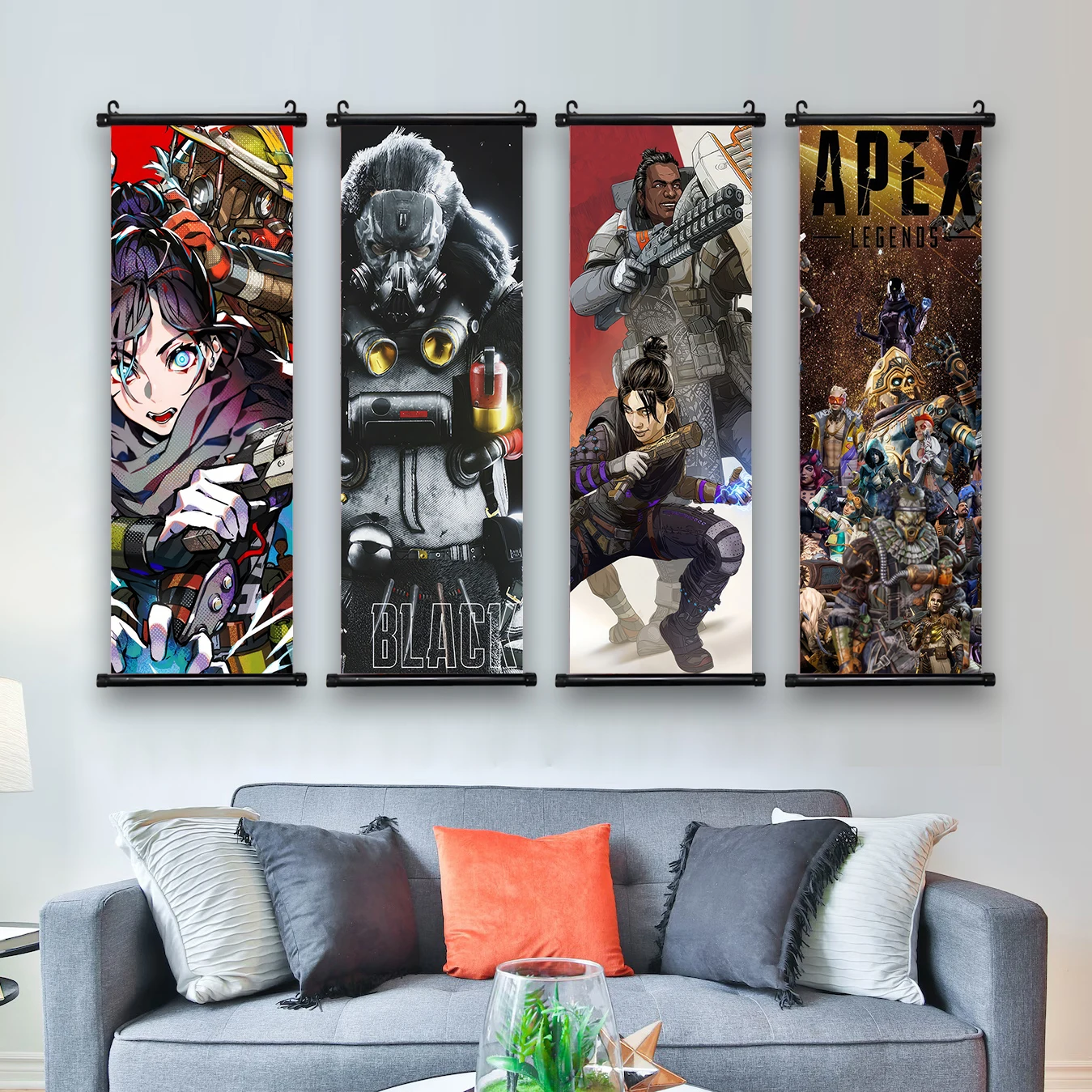 APEX GAME GIBRALTAR Figures Wallpaper Wall Artwork Canvas Painting Print Hanging Scroll Poster WRAITH Home Decoration Art Gift