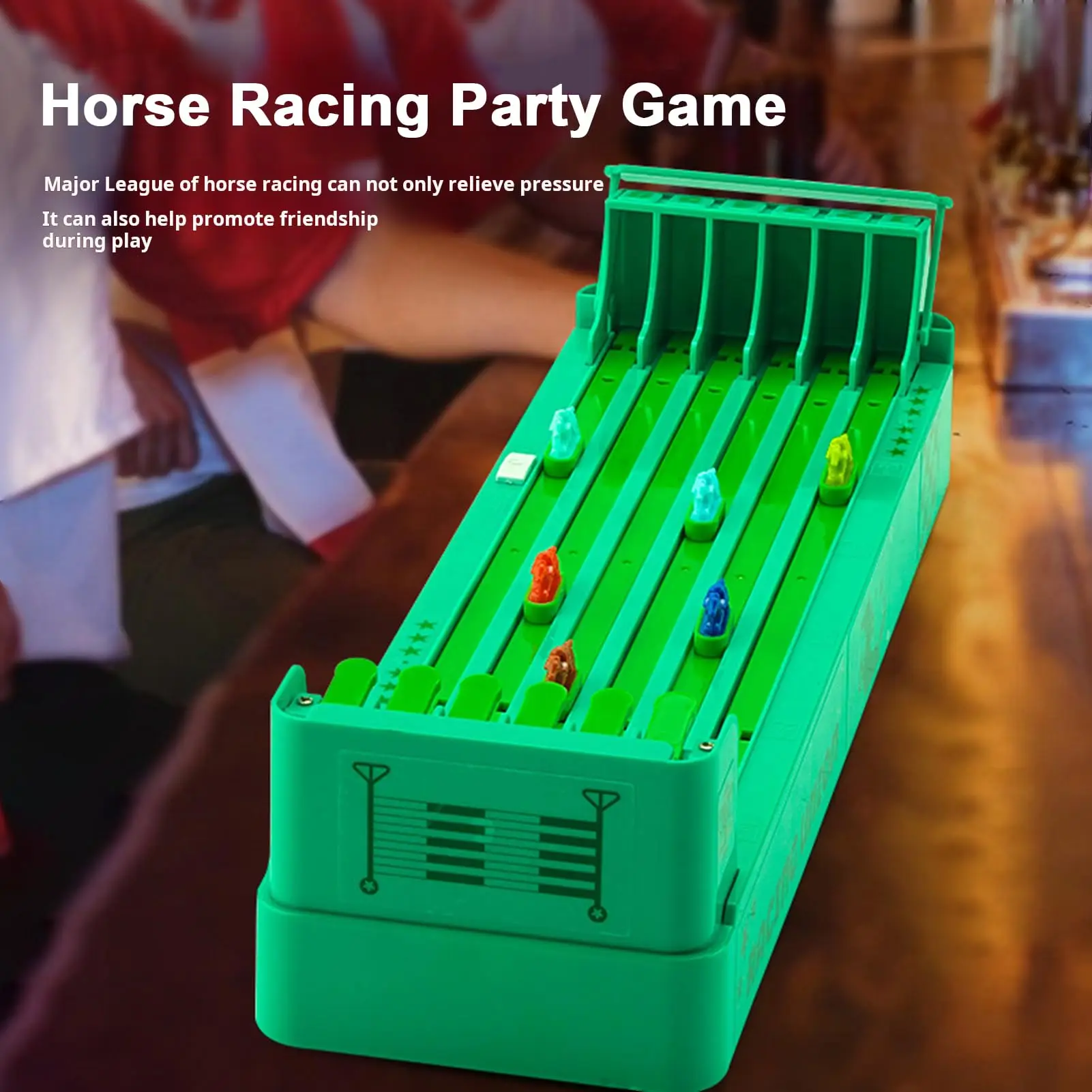 لعبة لوحة سباق الخيل الإلكترونية - لعبة الحفلات العائلية التفاعلية التي تعمل بالبطارية للأطفال والكبار والأصدقاء هدية عيد ميلاد #2