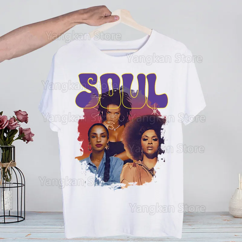 Lauryn Hill The Fugees Refugees Man Tshirt Summer Fashion T-shirt Casual White Funny Cartoon Print T-shirt Hip Pop Tops Tee