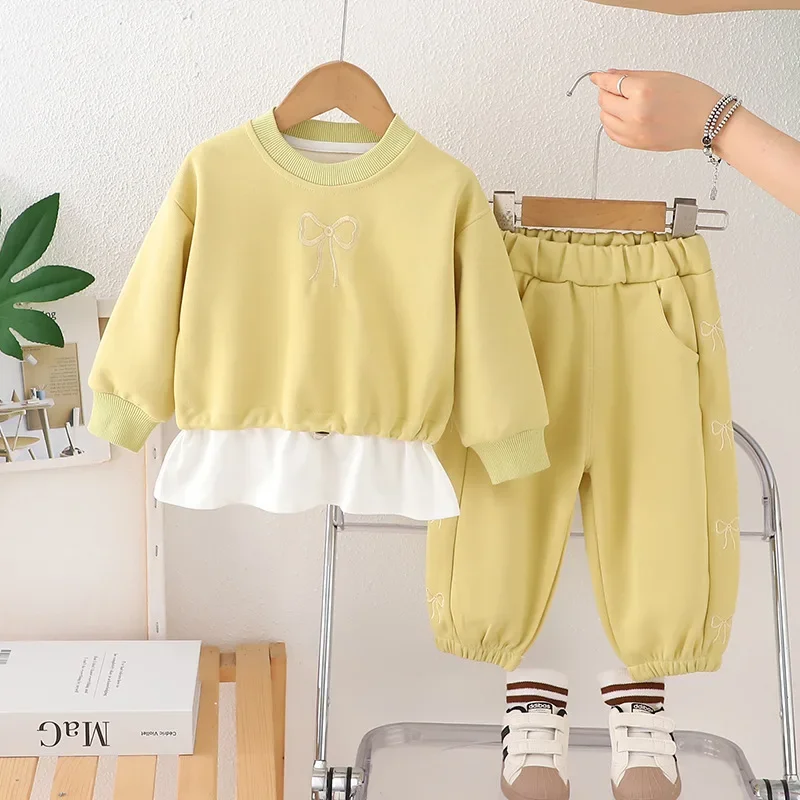 

New Spring Autumn Baby Clothes Suit Children Fashion Long Sleeved T-Shirt Pants 2Pcs/Sets Kids Girls Clothing Set Infant Costume