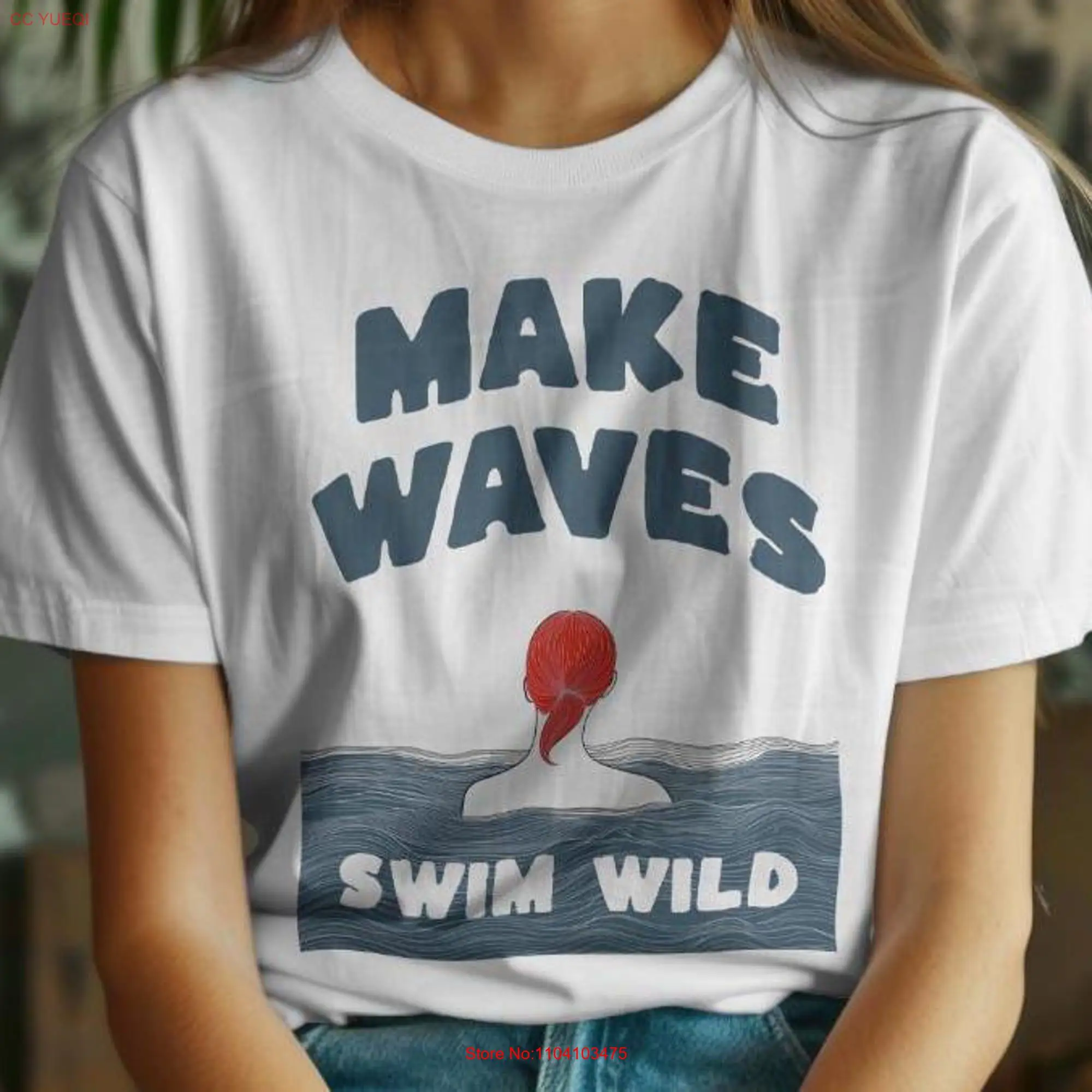 Wild Swimming Sustainable Organic Cotton T Shirt Eco Friendly Nature Lover Ethical Adventure Apparel for Outdoor Enthusiasts