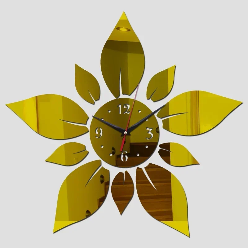 2026 New Creative Home Wall Clock Acrylic Mirror Background Wall Decorative Wall Sticker Clocks DIY Fashion Mute Clock Watch