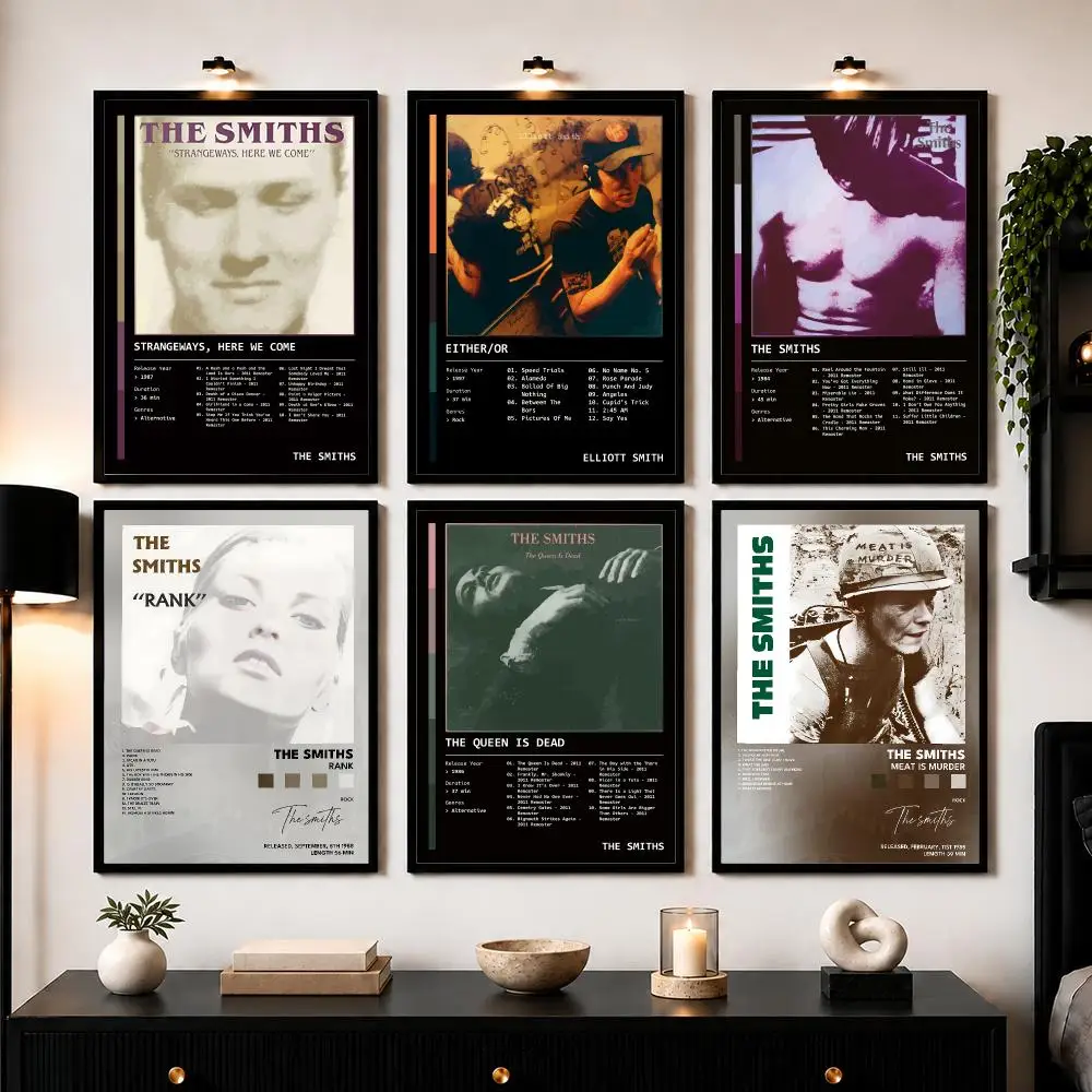 Classic Rock Band T-The Smiths Poster Wall Art Print Sticker for Bedroom Living Room Dorm Office Modern Home Decor