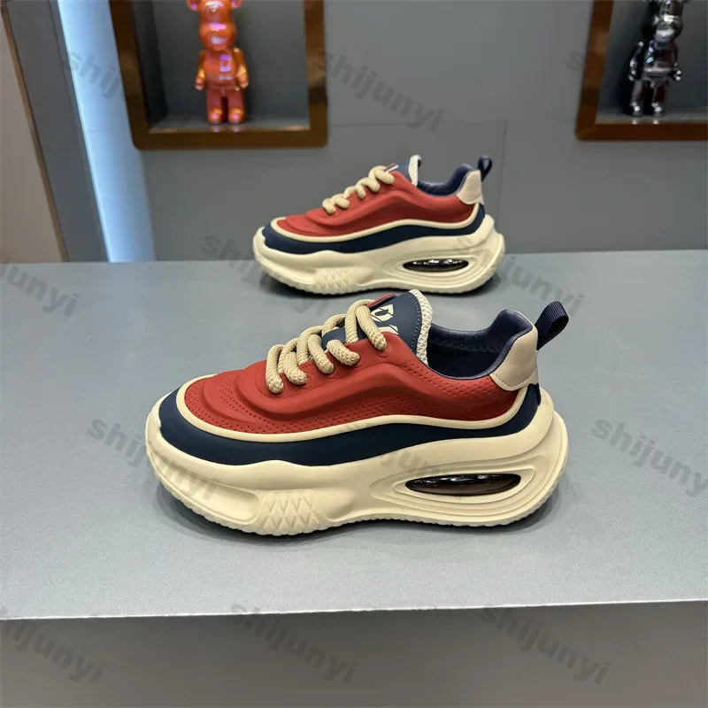 Men's Sneakers 2025 Spring Autumn Casual Shoes Fashion Trend Student Anti Slip Comfort Lace Up Outdoor Breathable Running Shoes