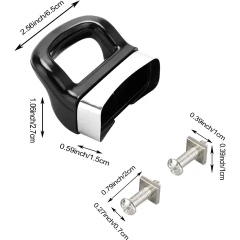 Maniglie in metallo laterali per pentola nera per pentola a pressione, pentola per salsa a vapore, sostituzione dell'orecchio, foro singolo, manico laterale corto, pentole