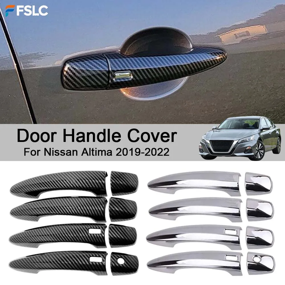 

Cars Accessories Door Handle Cover For Nissan Altima 2019-2022 Carbon Fiber Silver Car Decoration Styling Upgrade Modify A Car