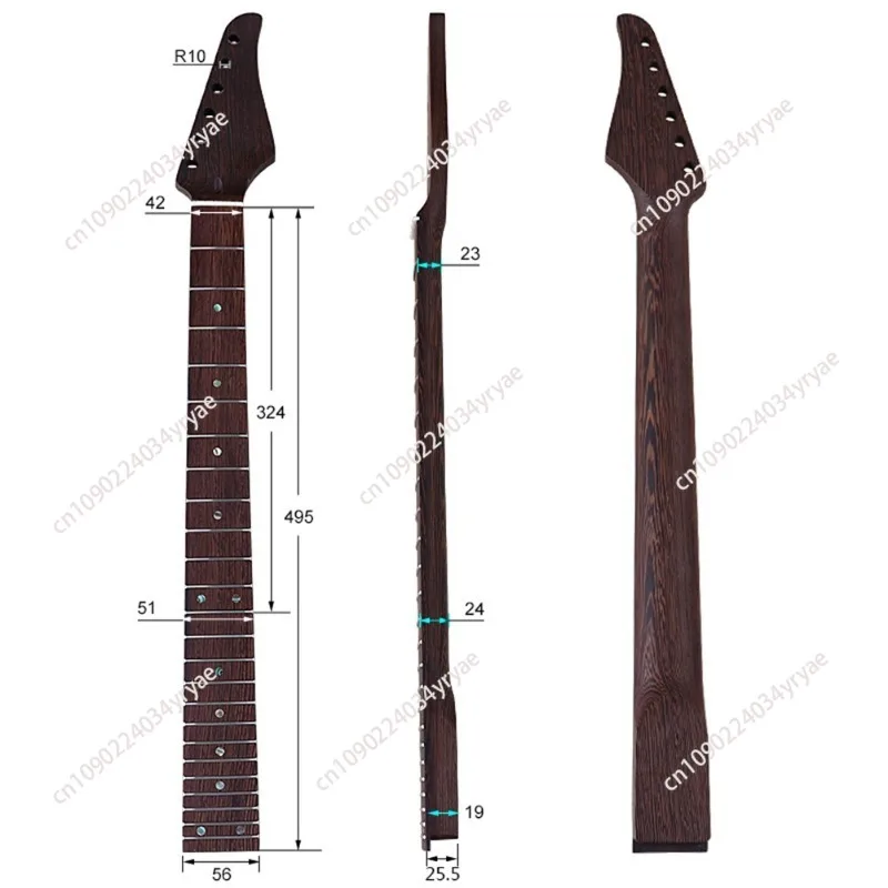 22 frets chicken wing acoustic electric guitar handle neck suitable for Suhr ST electric guitar