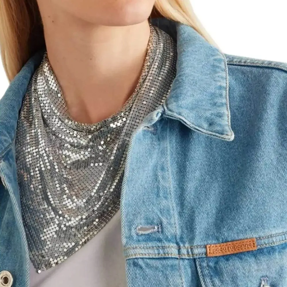 

Neckwear Headscarf Sequined Triangle Scarves Korean Style Neck Wrap Bandanas Necklace Headkerchief Triangle Hijab Scarf Men