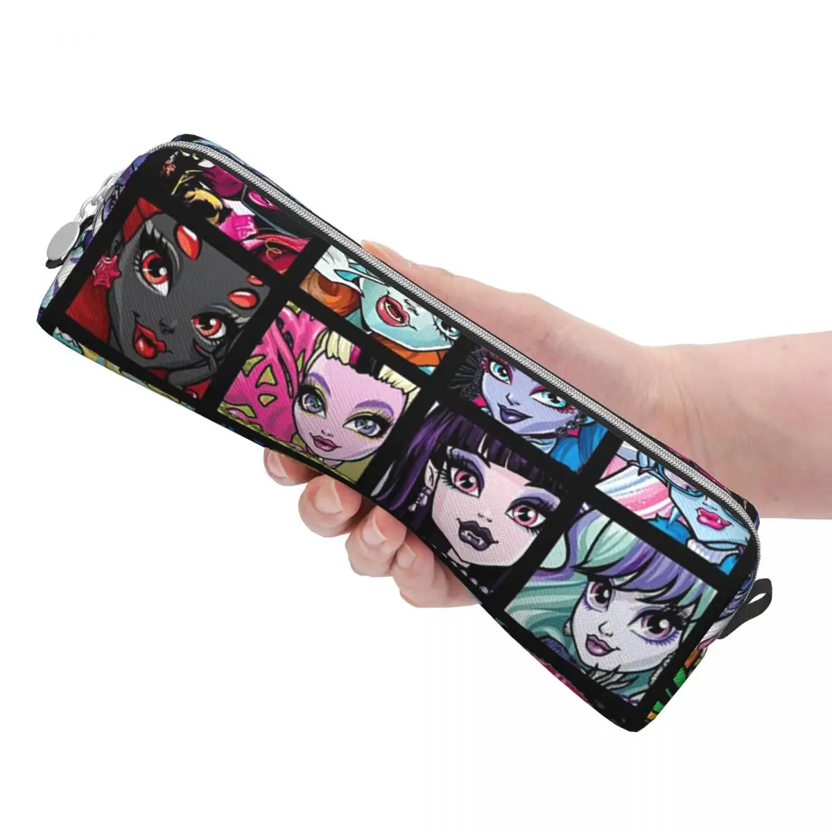 Imagem -03 - Estojo Lápis Monster High Collage Draculaura Lápis Pouch Caixa de Caneta para Menina e Menino Bolsas de Grande Capacidade para Estudantes Papelaria Escolar