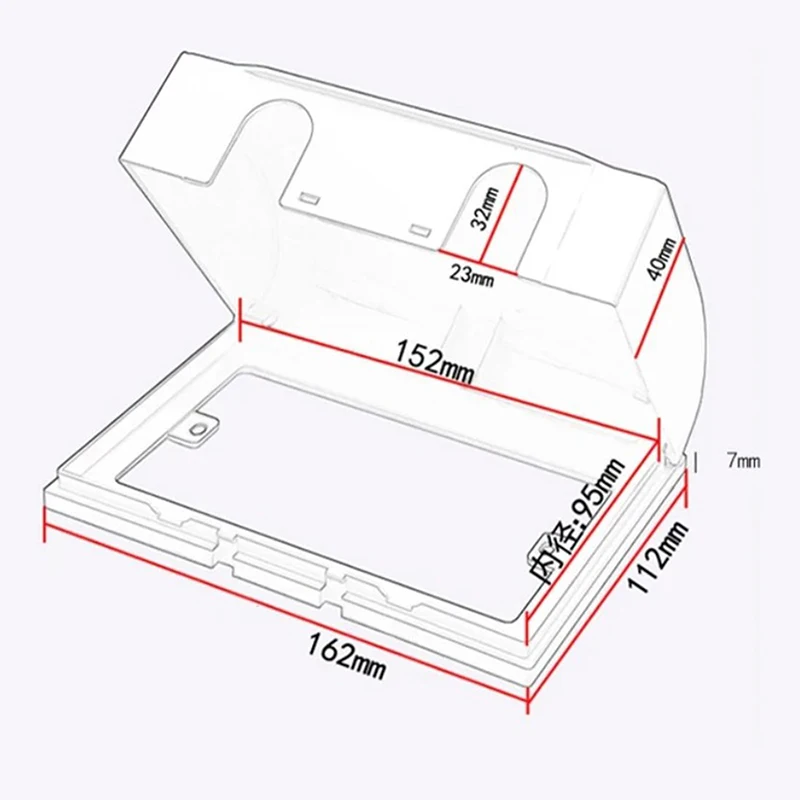 146 Waterproof Splash Box For Wall Sockets White Transaparent Protection Cover For Washroom Sockets