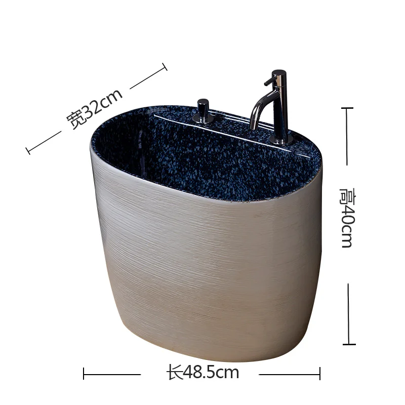 

Bathroom retro mop pool balcony outdoor outdoor courtyard pier ceramic art cloth mop basin