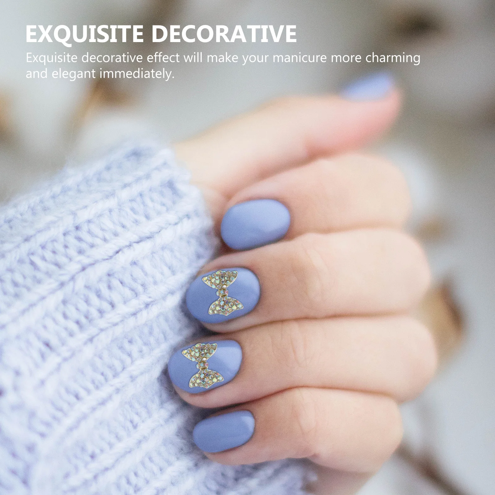 

10Pcs Butterfly Knot Nail Studs High Quality Alloy Nail Art DIY Accessories Elegant Manicure Decor for Women Girls