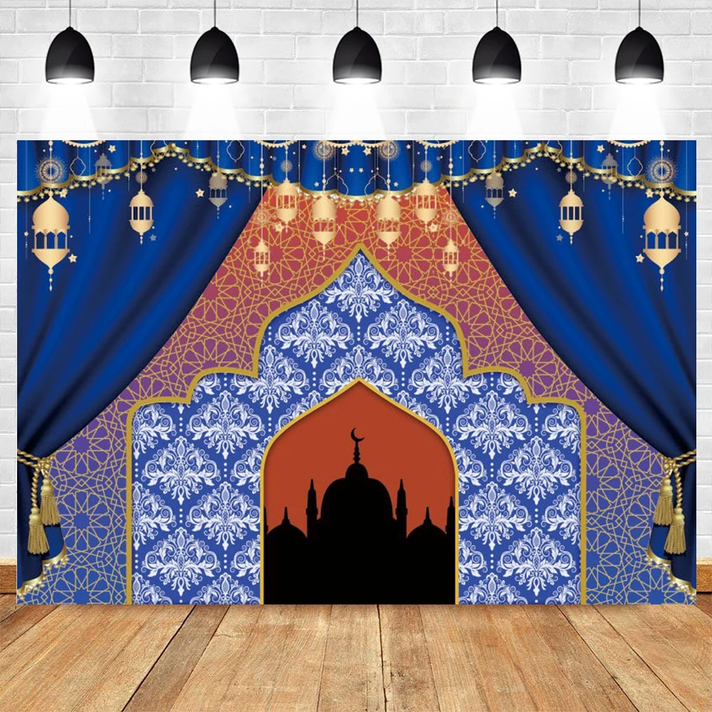 

Ramadan Festival Backdrop For Photography Aladdin Birthday Party Background Decorations Moroccan Baby Shower Banner Gold Palace