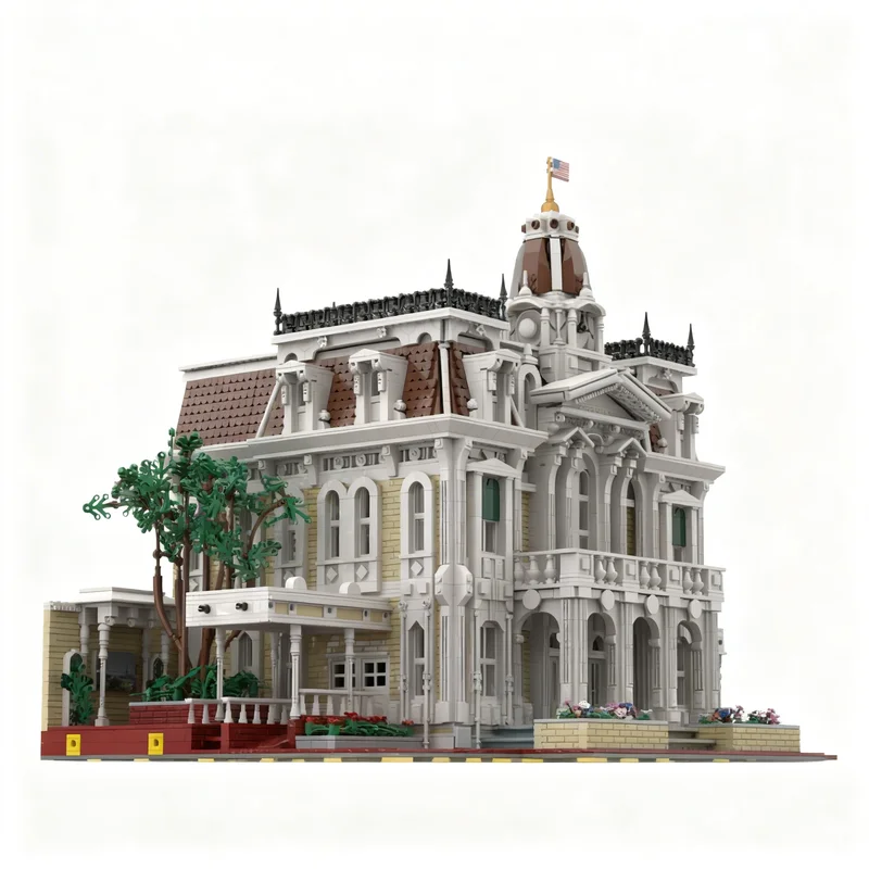 14083pcs MOC Disnay Magic Kingdom City Hall Model Toys Building Blocks Christmas Gift Construction Brick Art Creative Collection