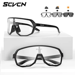 Scvcn-New Sunglasses Photochromic Cycling Glasses for Men Bicycle Mountain Bike Cycling Goggles UV400 MTB Polarized Road Women