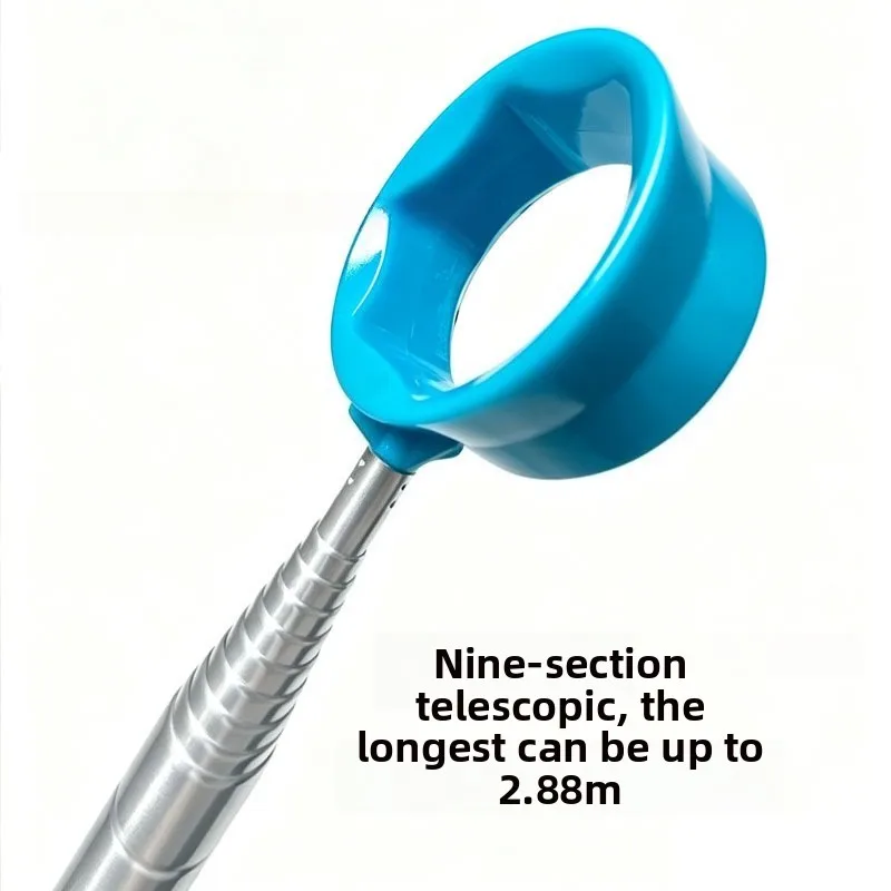 Golf Ball Retriever Telescopic Stainless Steel Ball Pick Up Tool with Non-Slip Handle, Portable Ball Collector Golf Accessories